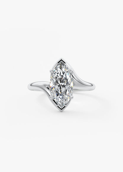 Oval Solitaire With Raised Basket Gallery Lab Grown Diamond Engagement Ring