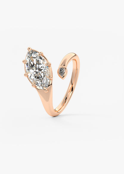 Oval Solitaire With Raised Basket Gallery Lab Grown Diamond Engagement Ring