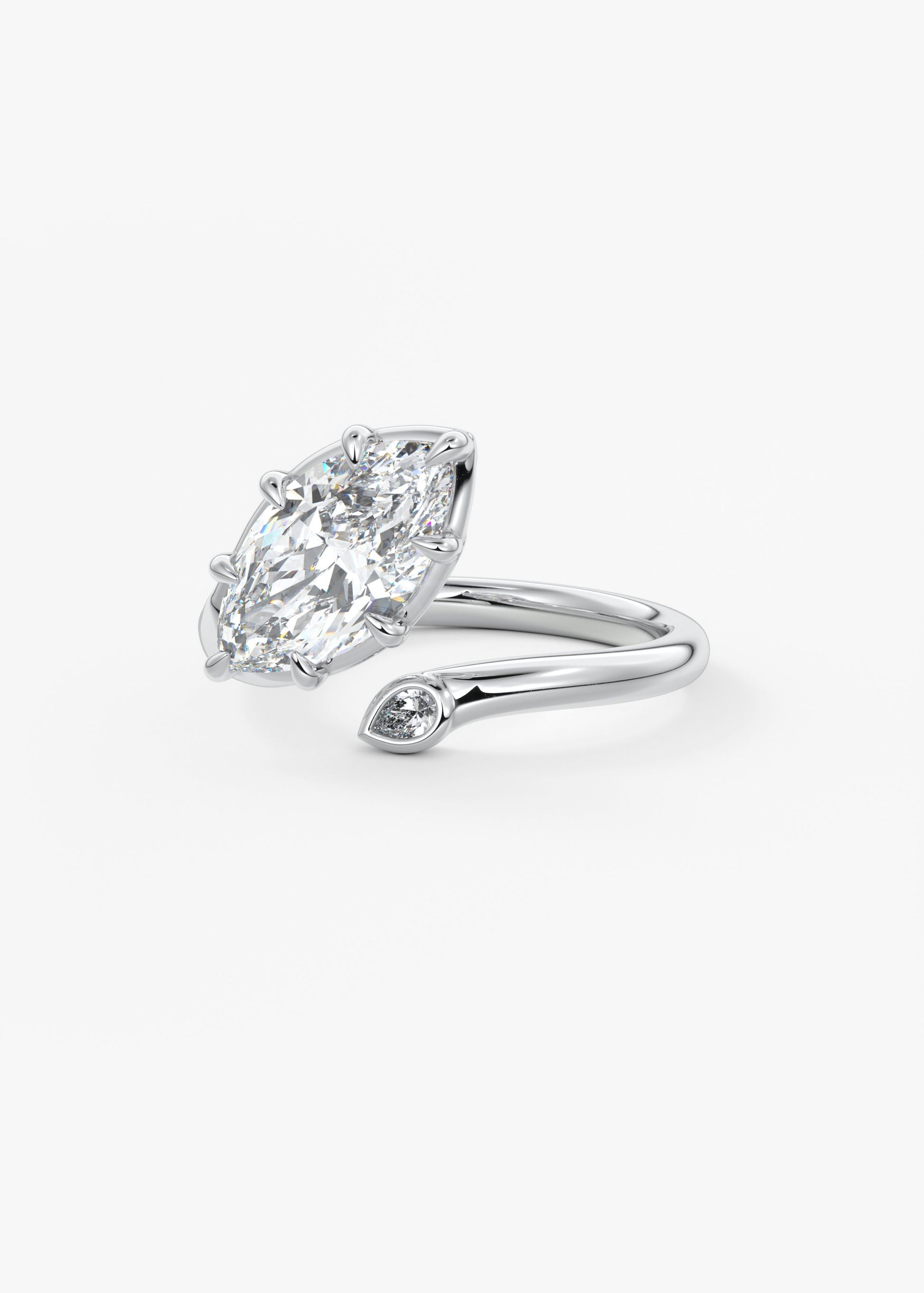 Oval Solitaire With Raised Basket Gallery Lab Grown Diamond Engagement Ring