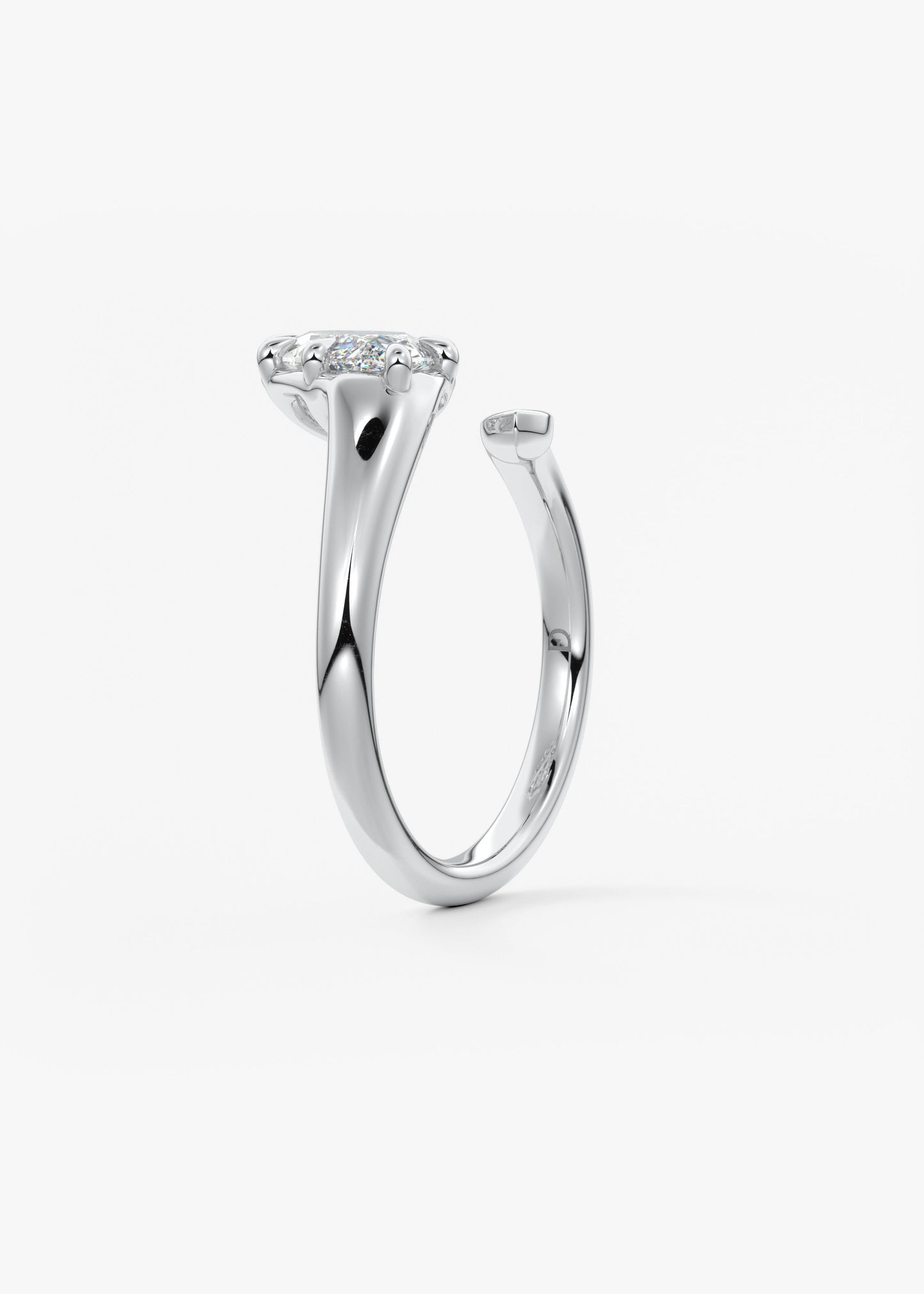 Oval Solitaire With Raised Basket Gallery Lab Grown Diamond Engagement Ring