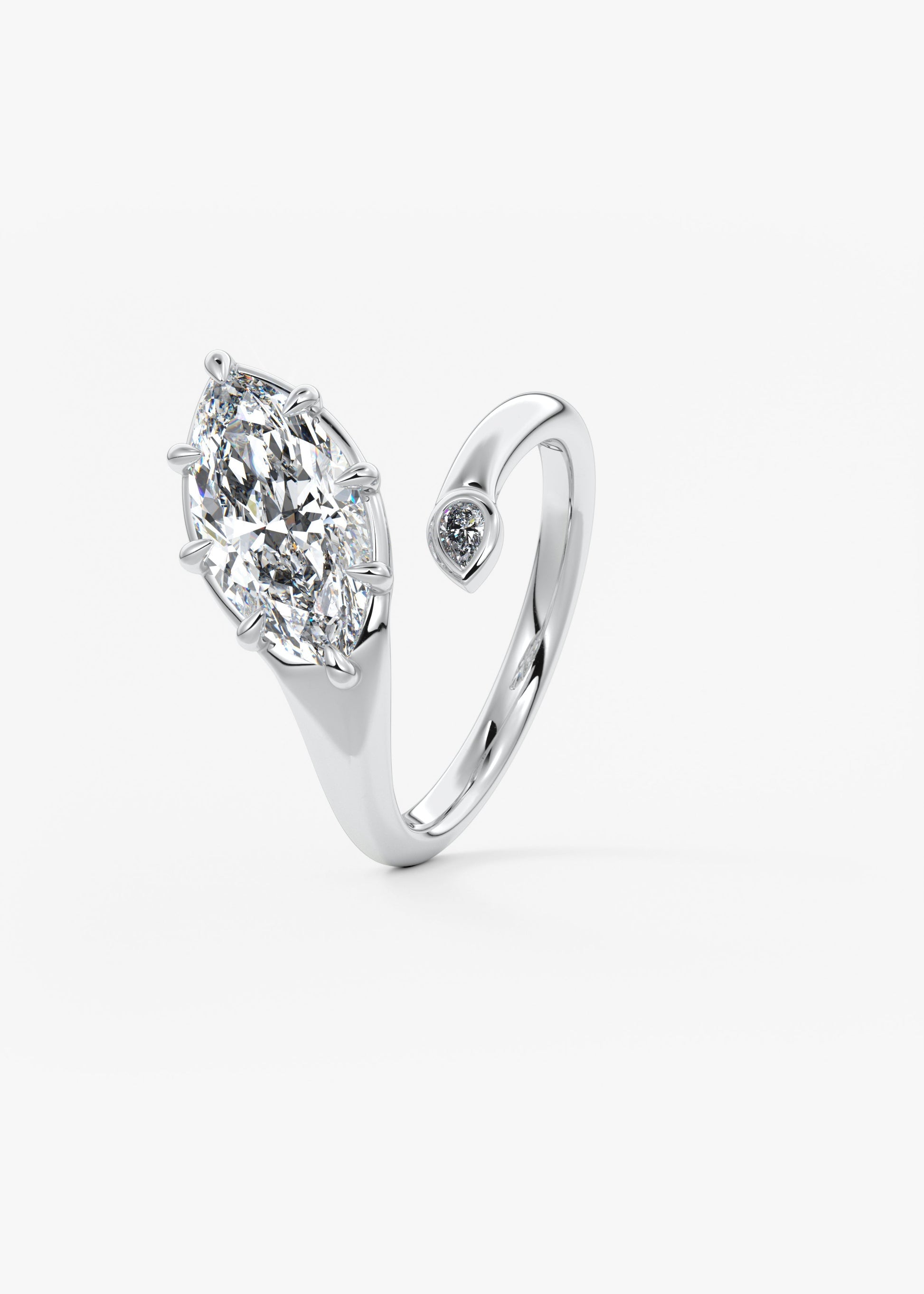 Oval Solitaire With Raised Basket Gallery Lab Grown Diamond Engagement Ring