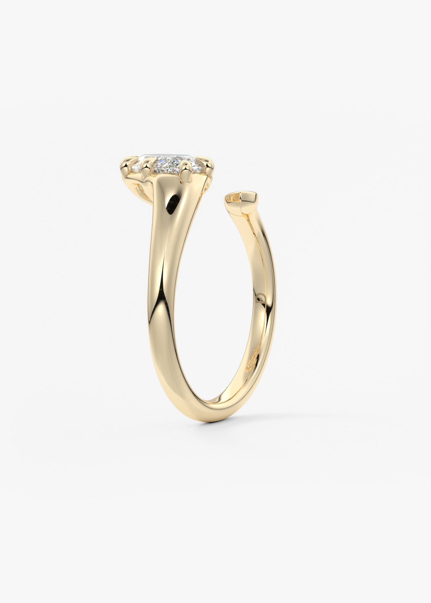 Oval Solitaire With Raised Basket Gallery Lab Grown Diamond Engagement Ring