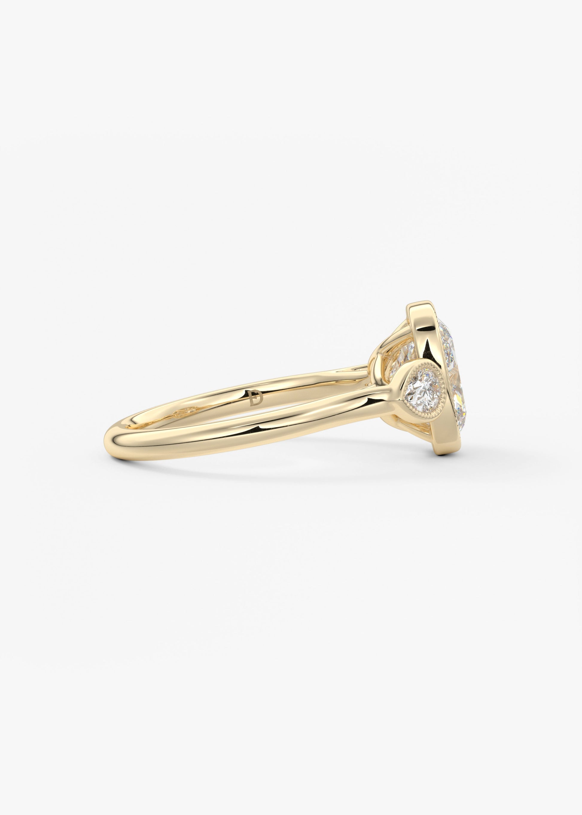 Oval Solitaire With Raised Basket Gallery Lab Grown Diamond Engagement Ring