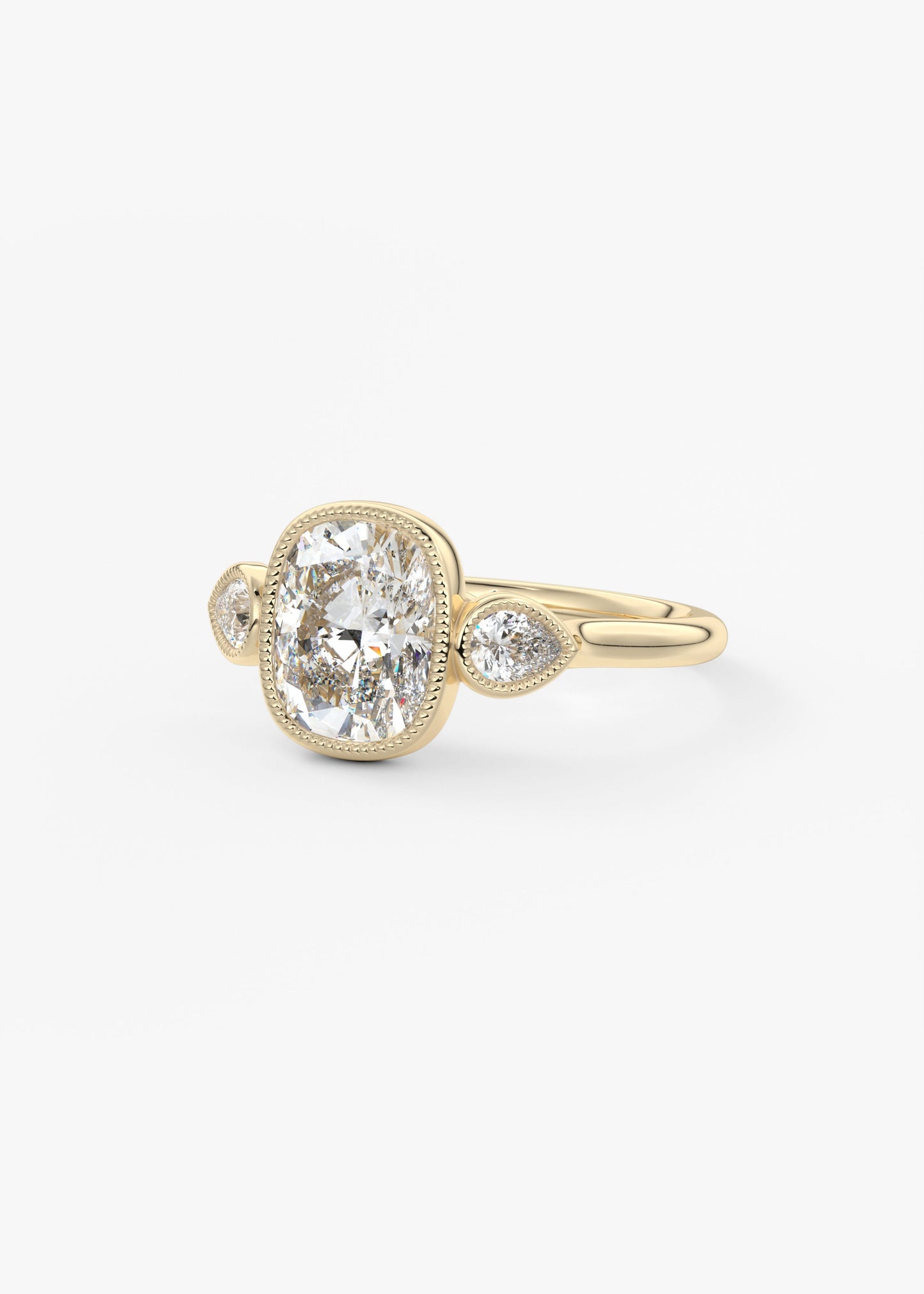 Oval Solitaire With Raised Basket Gallery Lab Grown Diamond Engagement Ring