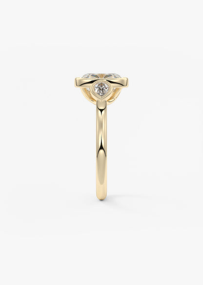 Oval Solitaire With Raised Basket Gallery Lab Grown Diamond Engagement Ring