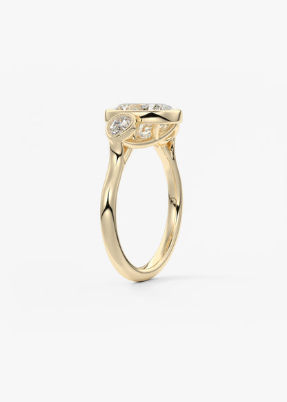 Oval Solitaire With Raised Basket Gallery Lab Grown Diamond Engagement Ring