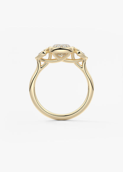 Oval Solitaire With Raised Basket Gallery Lab Grown Diamond Engagement Ring