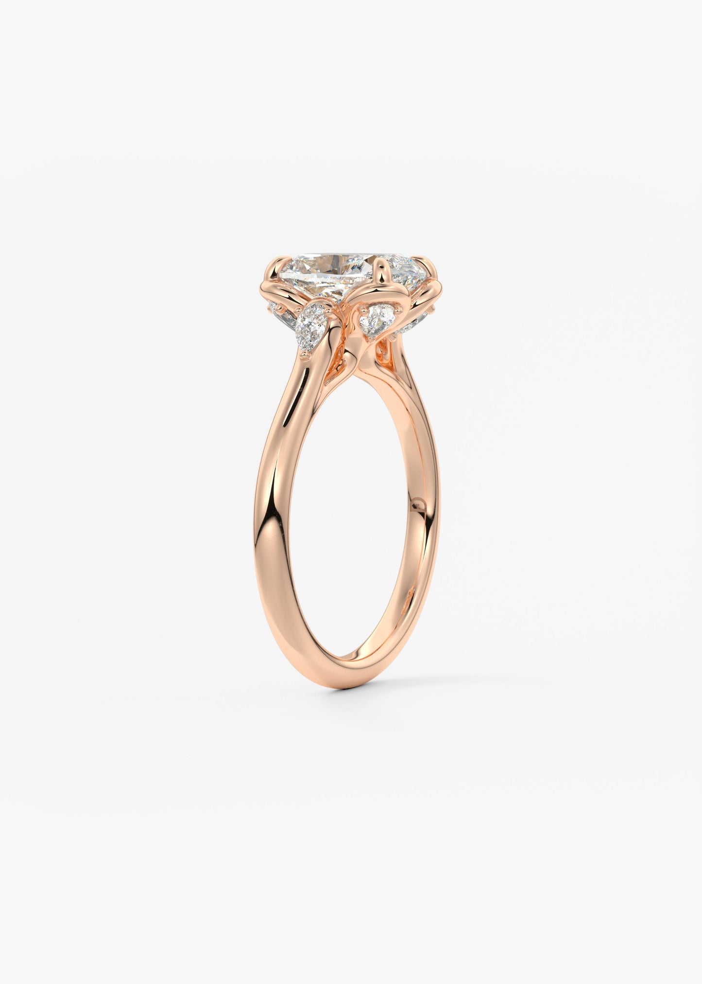 Oval Solitaire With Raised Basket Gallery Lab Grown Diamond Engagement Ring