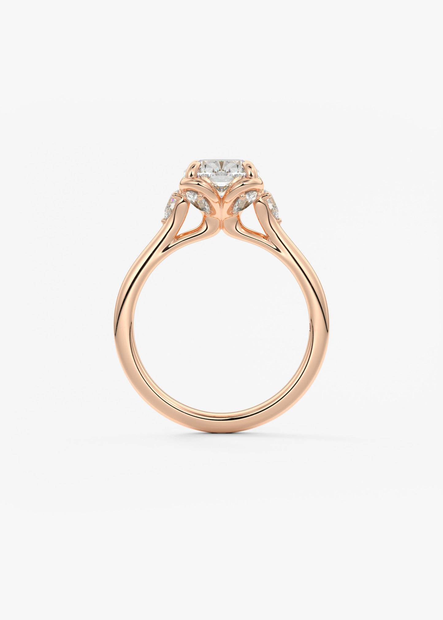 Oval Solitaire With Raised Basket Gallery Lab Grown Diamond Engagement Ring