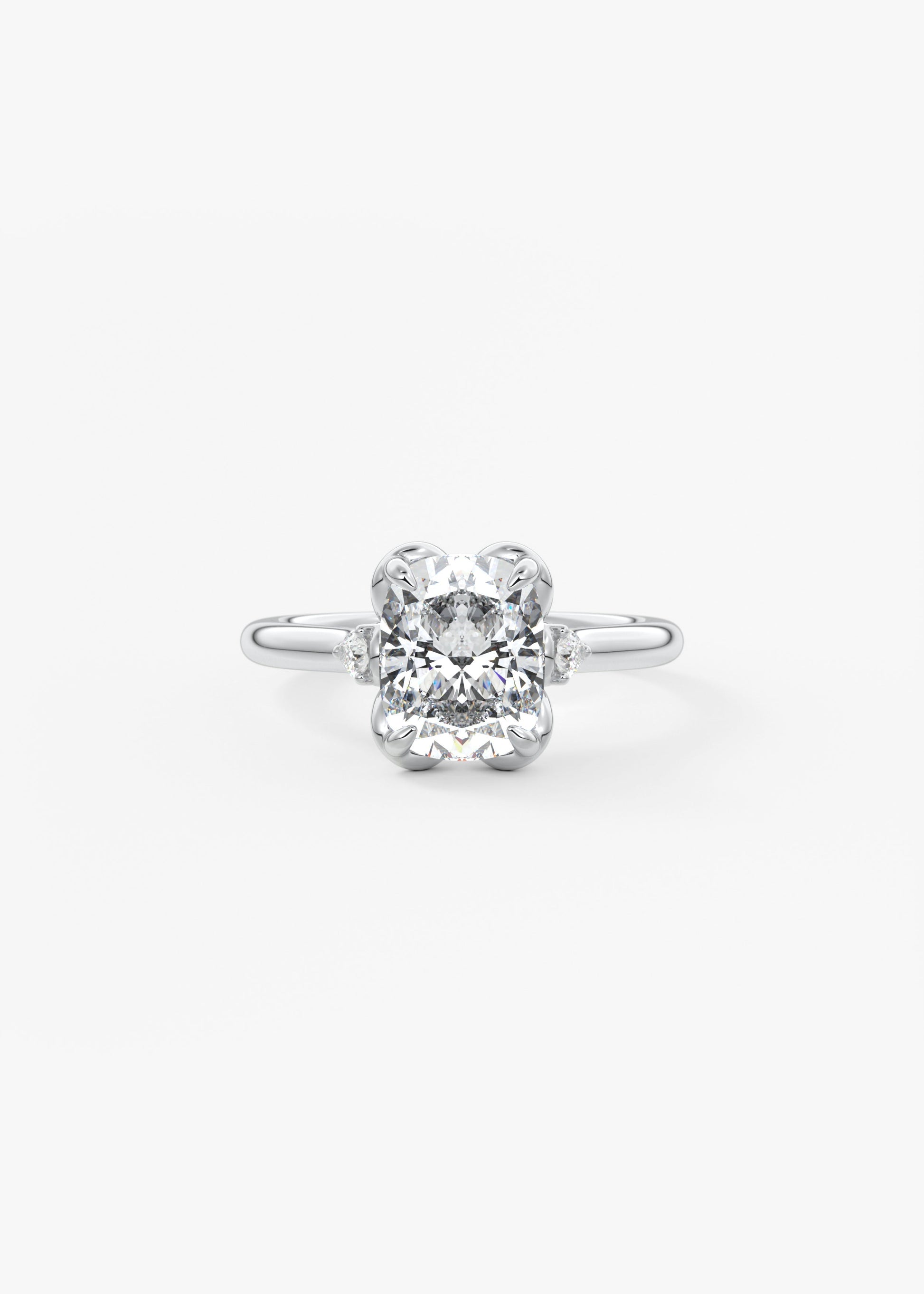 Oval Solitaire With Raised Basket Gallery Lab Grown Diamond Engagement Ring