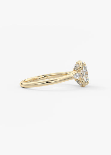 Oval Solitaire With Raised Basket Gallery Lab Grown Diamond Engagement Ring