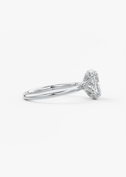 Oval Solitaire With Raised Basket Gallery Lab Grown Diamond Engagement Ring