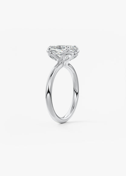 Oval Solitaire With Raised Basket Gallery Lab Grown Diamond Engagement Ring