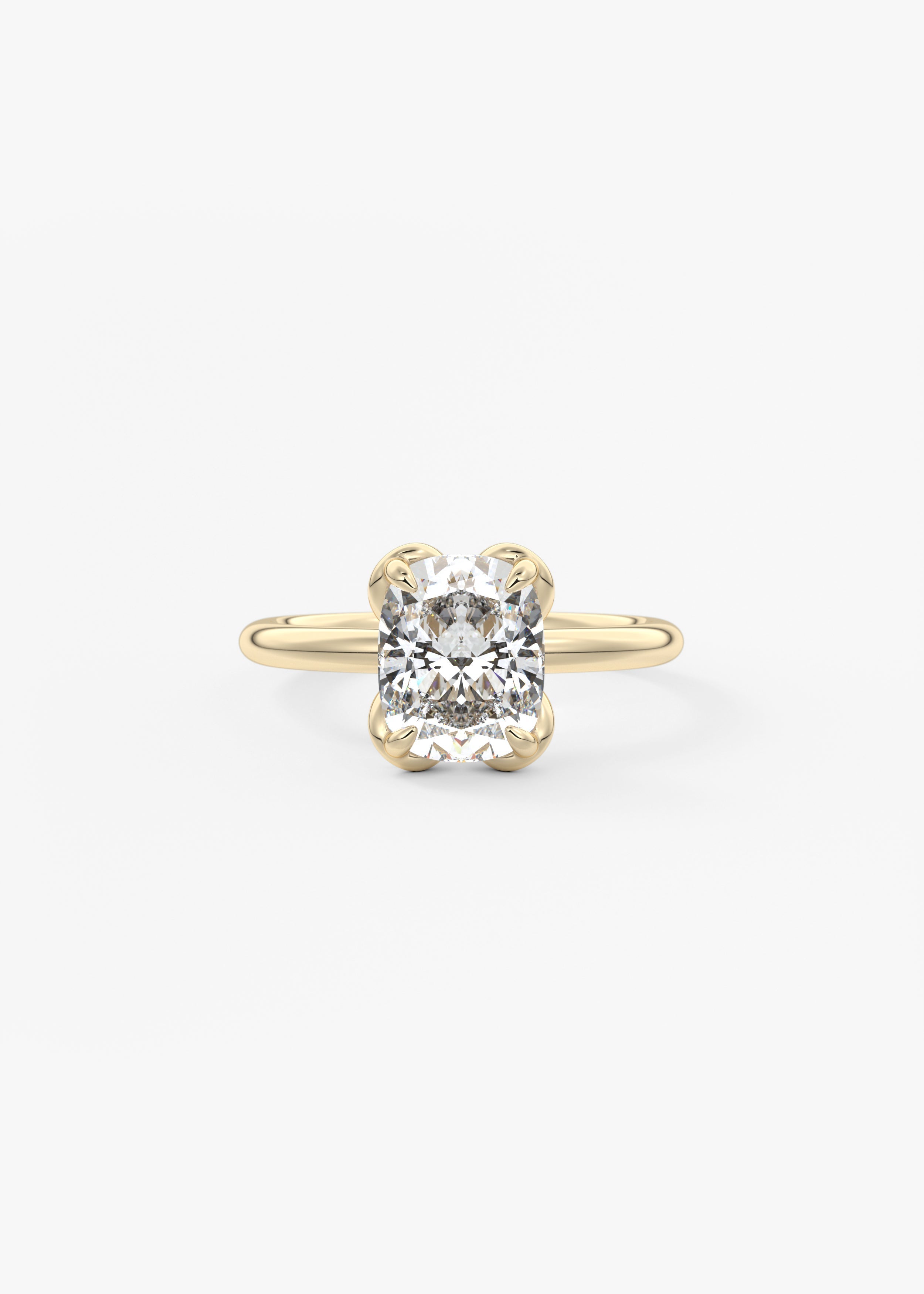 Oval Solitaire With Raised Basket Gallery Lab Grown Diamond Engagement Ring
