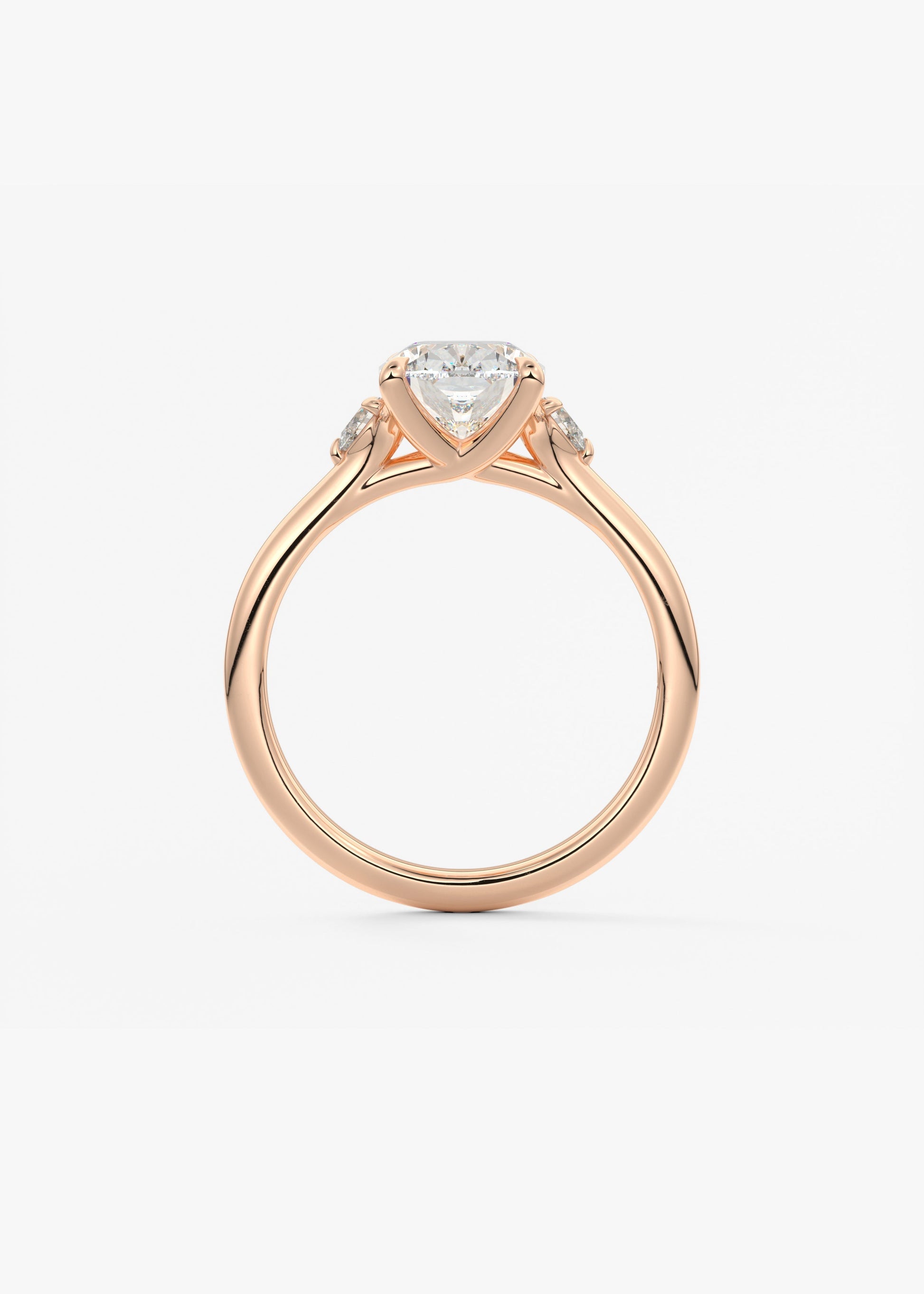 Oval Solitaire With Raised Basket Gallery Lab Grown Diamond Engagement Ring