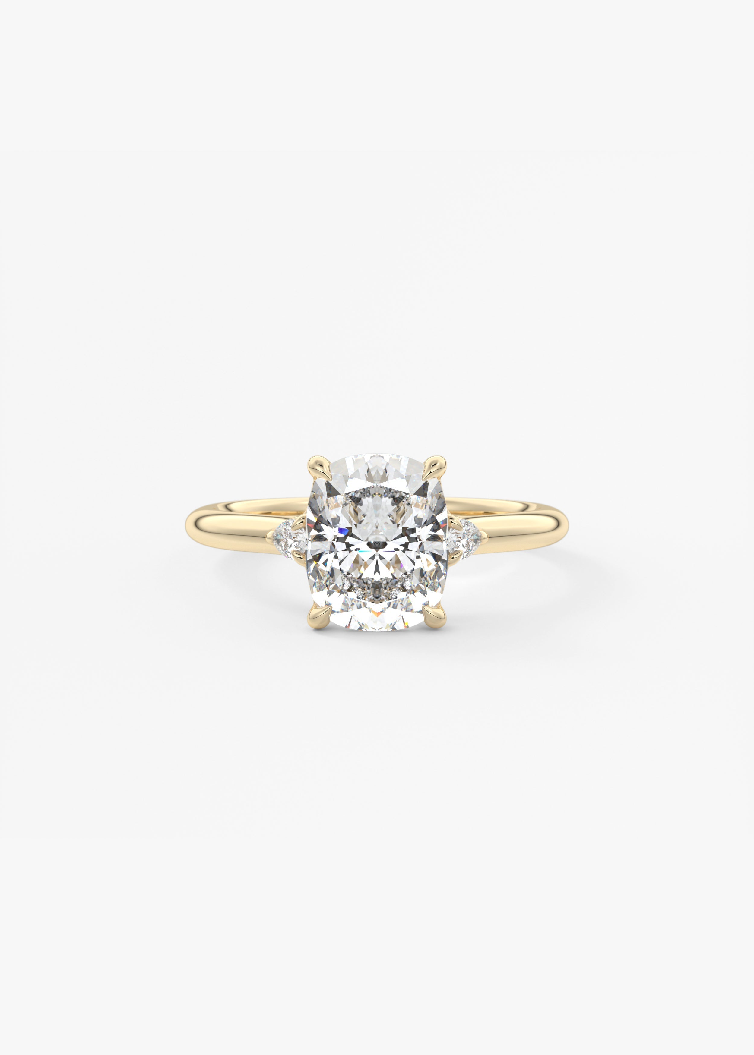 Oval Solitaire With Raised Basket Gallery Lab Grown Diamond Engagement Ring