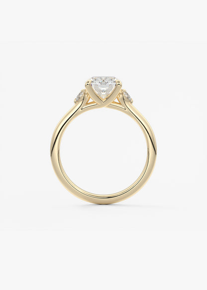 Oval Solitaire With Raised Basket Gallery Lab Grown Diamond Engagement Ring