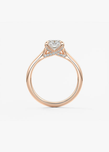 Oval Solitaire With Raised Basket Gallery Lab Grown Diamond Engagement Ring