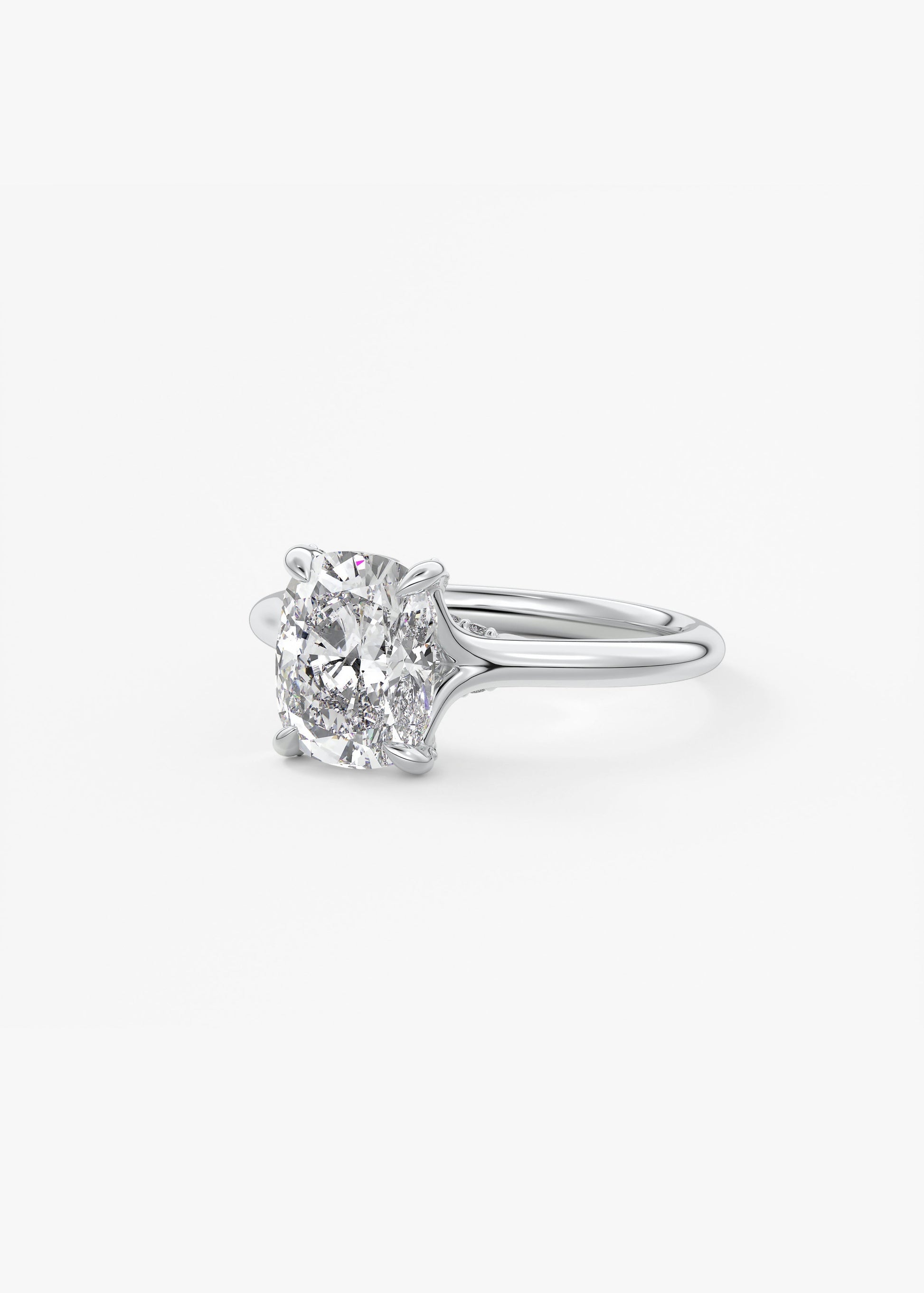 Oval Solitaire With Raised Basket Gallery Lab Grown Diamond Engagement Ring