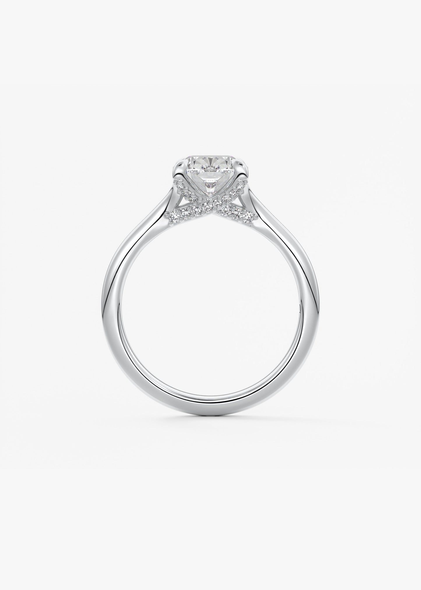 Oval Solitaire With Raised Basket Gallery Lab Grown Diamond Engagement Ring