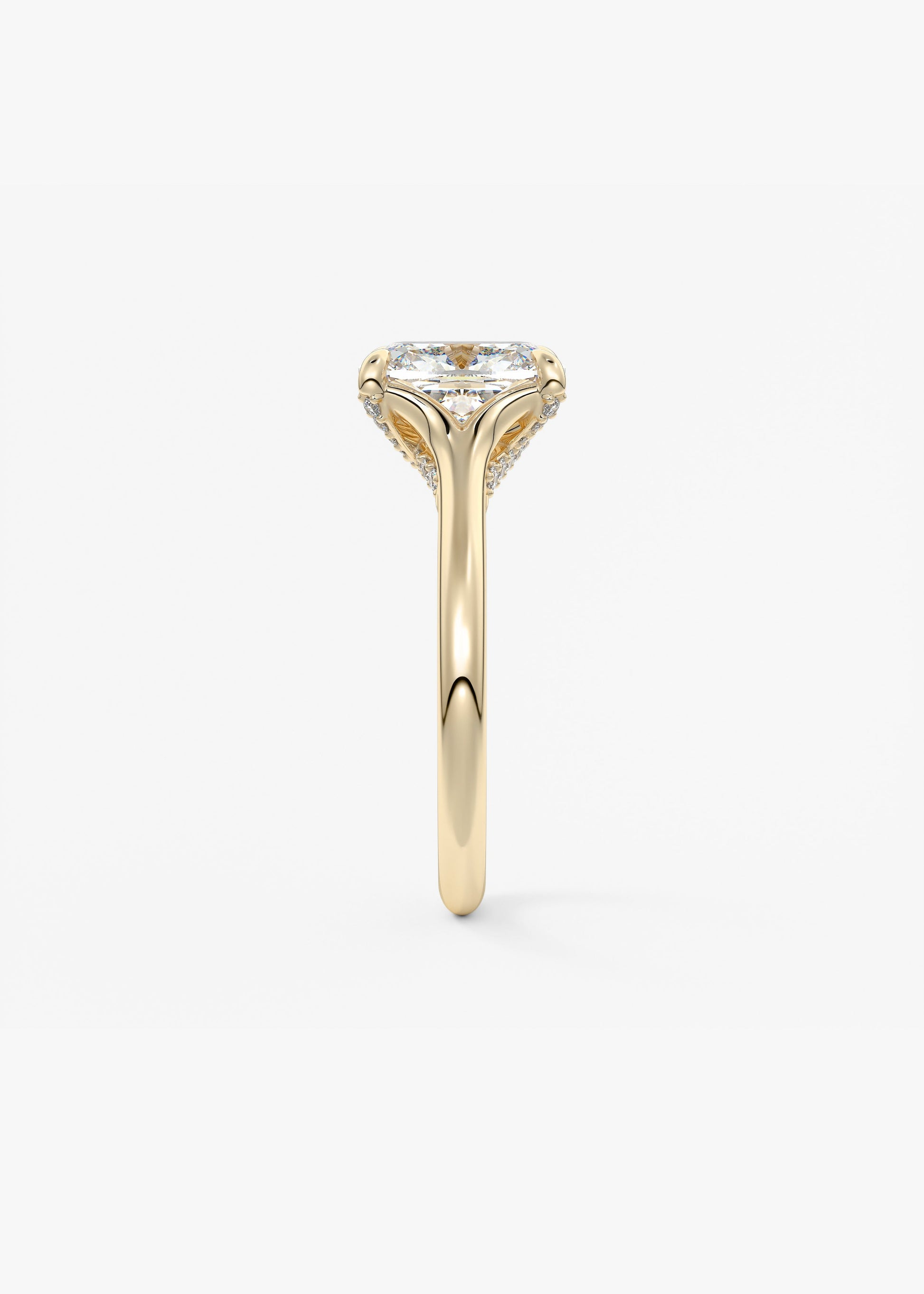 Oval Solitaire With Raised Basket Gallery Lab Grown Diamond Engagement Ring