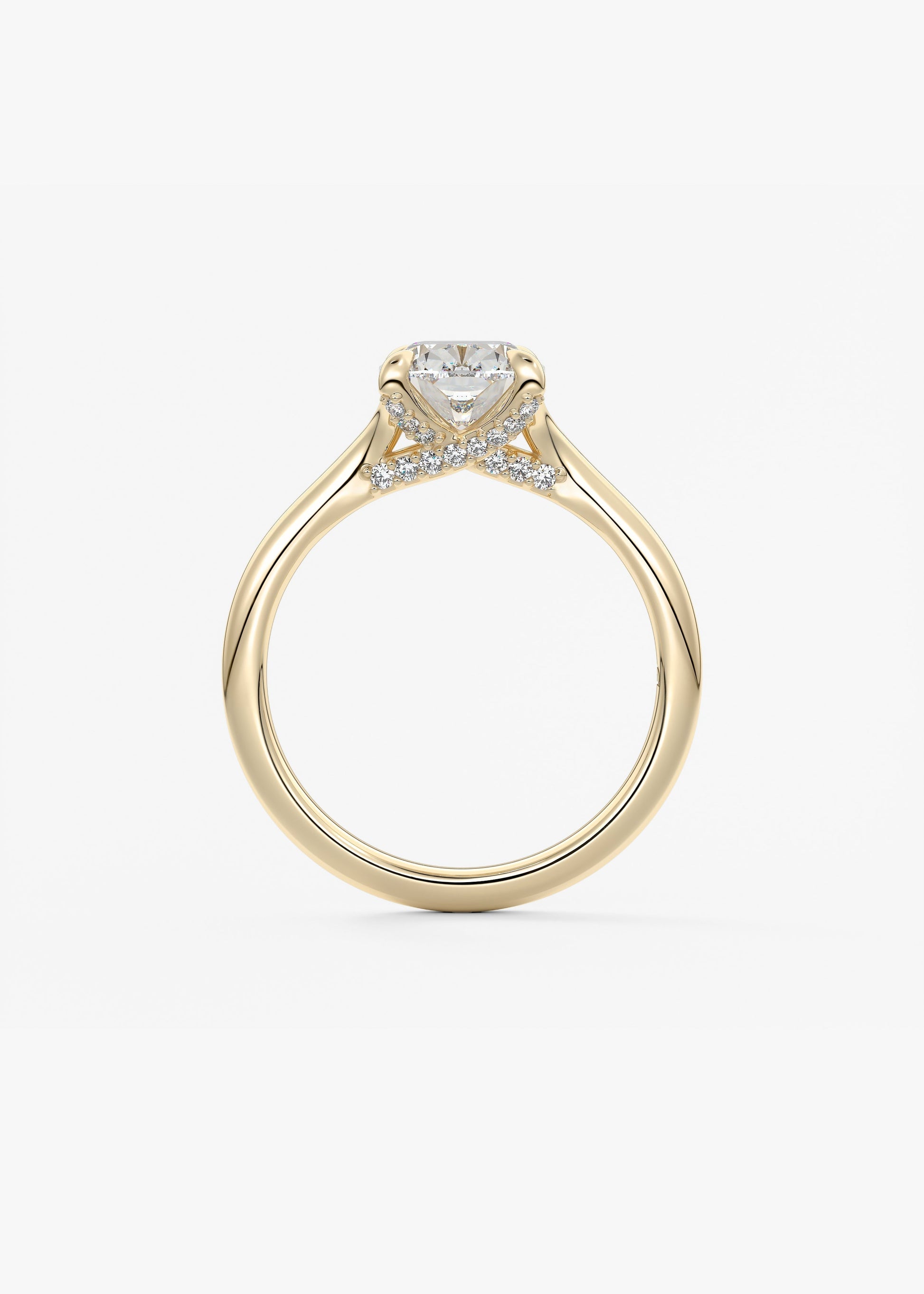 Oval Solitaire With Raised Basket Gallery Lab Grown Diamond Engagement Ring