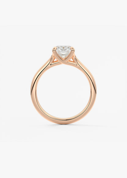 Oval Solitaire With Raised Basket Gallery Lab Grown Diamond Engagement Ring