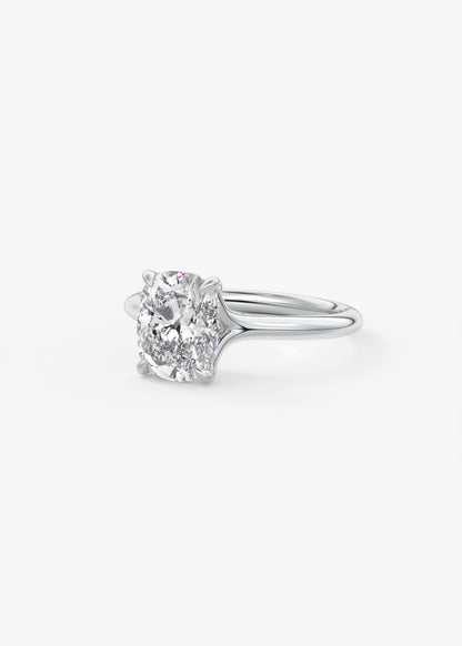 Oval Solitaire With Raised Basket Gallery Lab Grown Diamond Engagement Ring