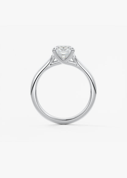 Oval Solitaire With Raised Basket Gallery Lab Grown Diamond Engagement Ring
