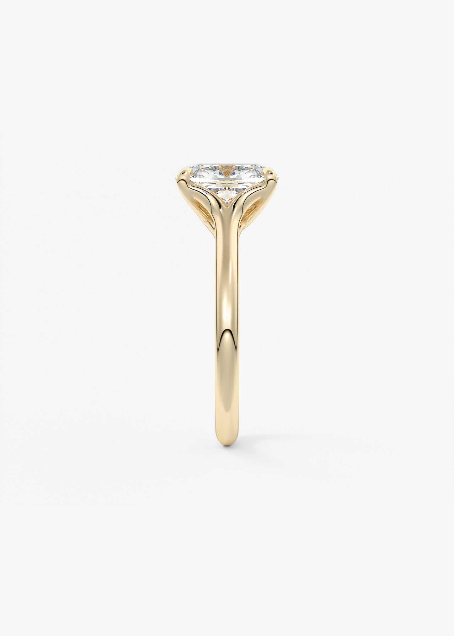 Oval Solitaire With Raised Basket Gallery Lab Grown Diamond Engagement Ring