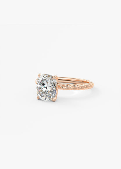 Oval Solitaire With Raised Basket Gallery Lab Grown Diamond Engagement Ring