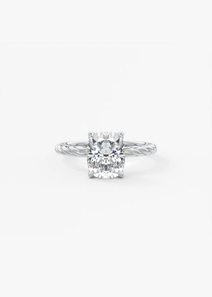 Oval Solitaire With Raised Basket Gallery Lab Grown Diamond Engagement Ring