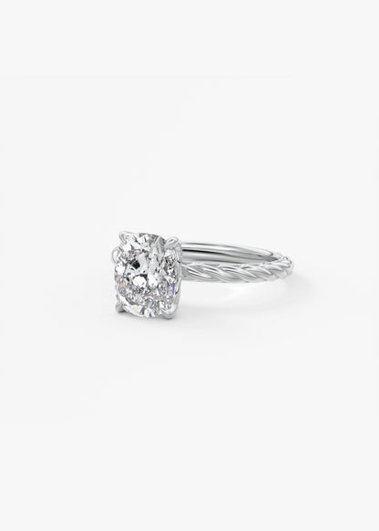 Oval Solitaire With Raised Basket Gallery Lab Grown Diamond Engagement Ring
