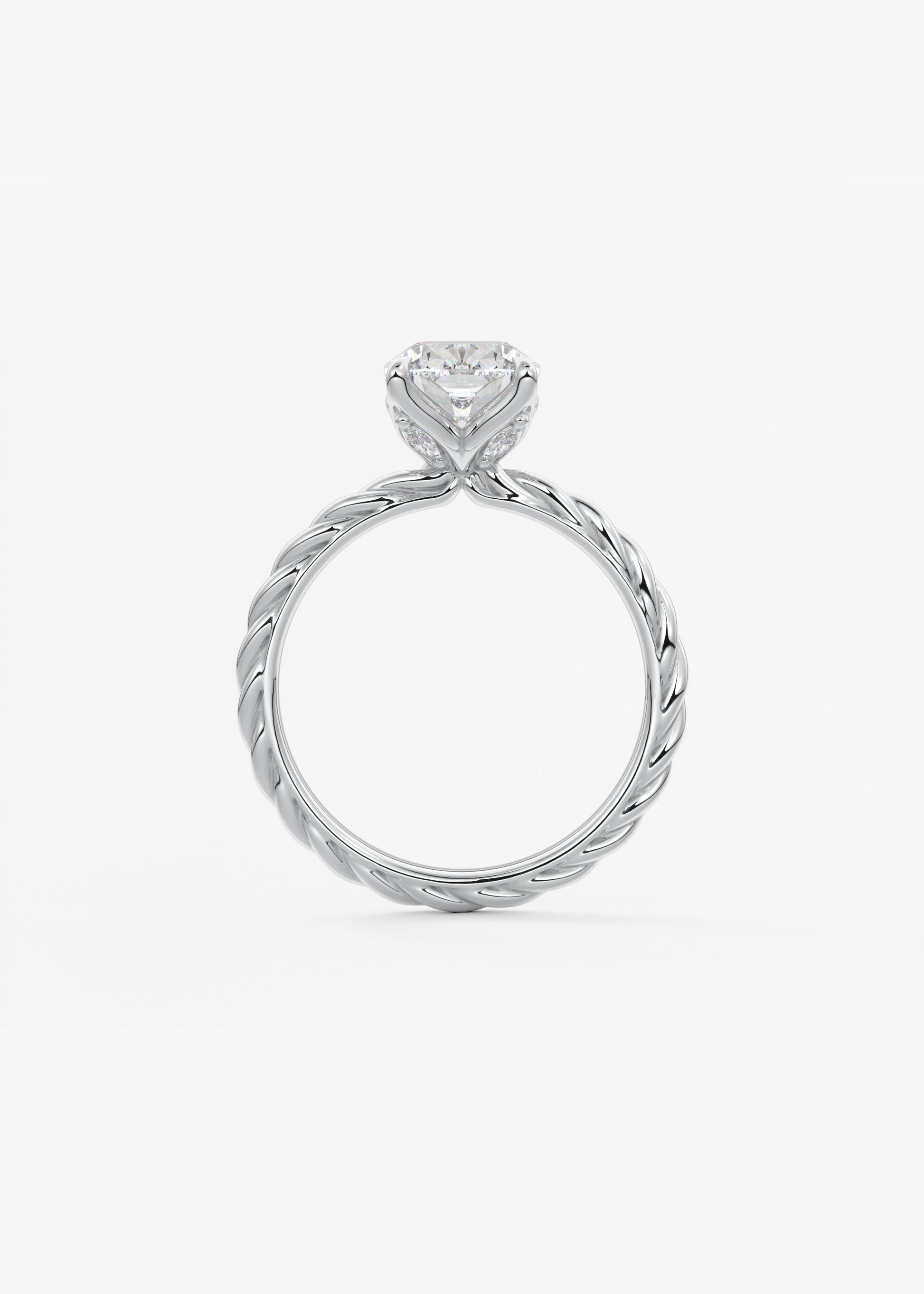 Oval Solitaire With Raised Basket Gallery Lab Grown Diamond Engagement Ring