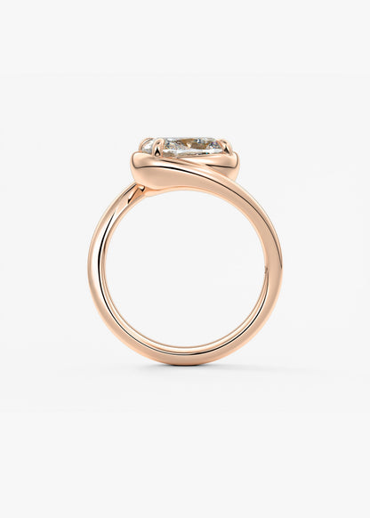 Oval Solitaire With Raised Basket Gallery Lab Grown Diamond Engagement Ring