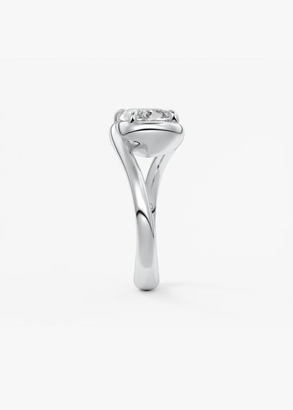 Oval Solitaire With Raised Basket Gallery Lab Grown Diamond Engagement Ring