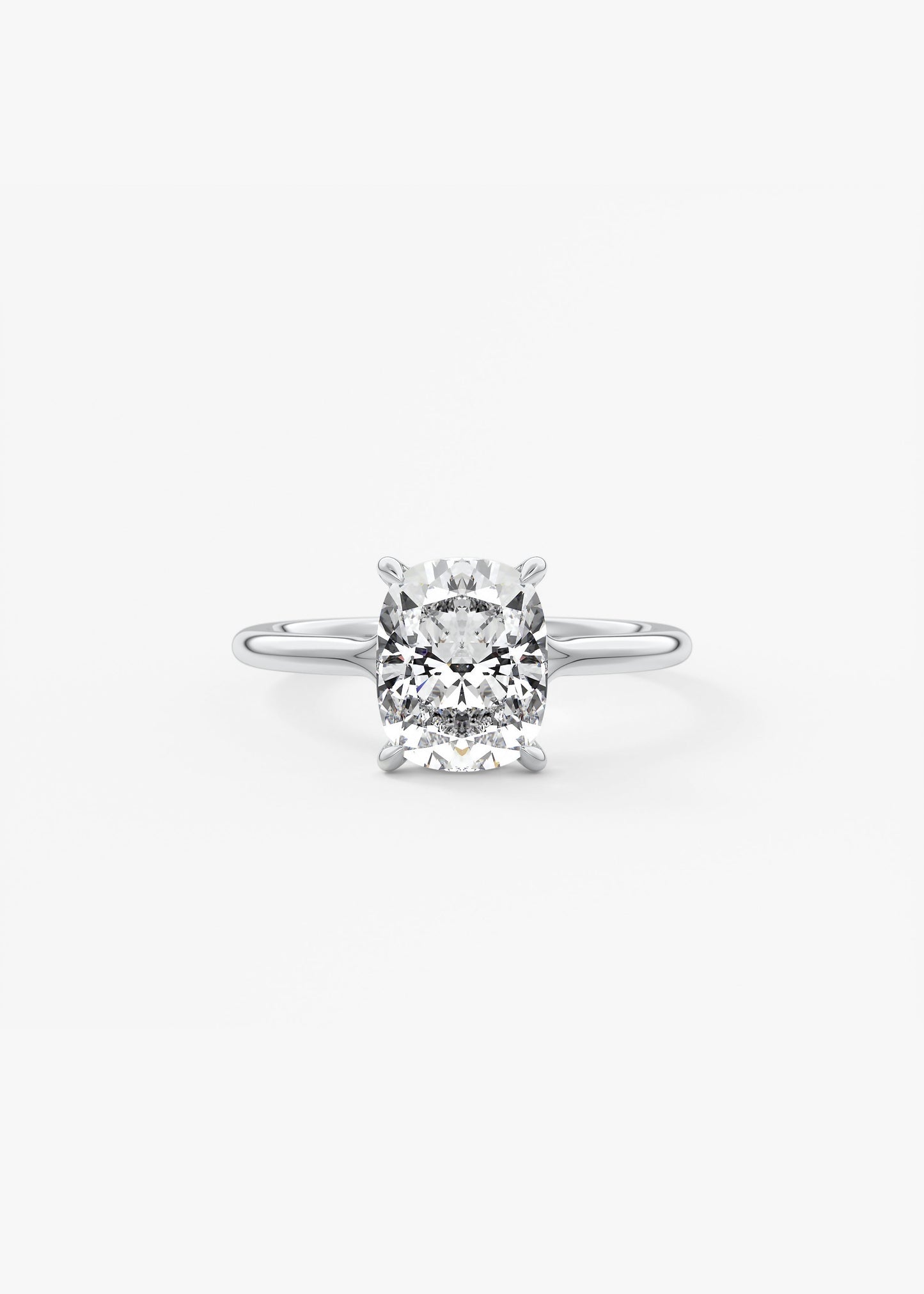 Oval Solitaire With Raised Basket Gallery Lab Grown Diamond Engagement Ring