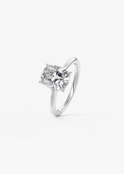 Oval Solitaire With Raised Basket Gallery Lab Grown Diamond Engagement Ring