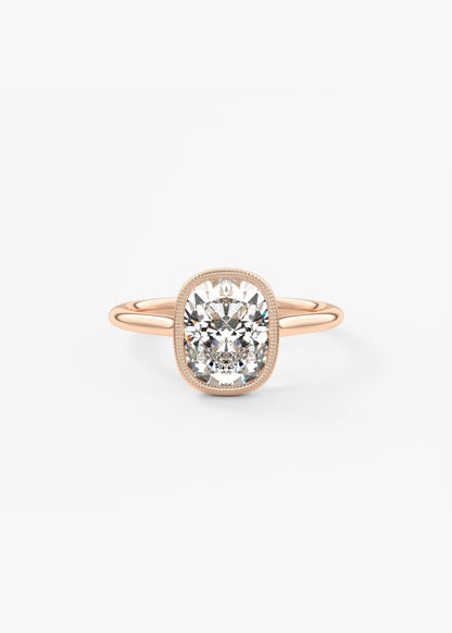 Oval Solitaire With Raised Basket Gallery Lab Grown Diamond Engagement Ring