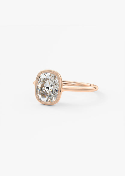 Oval Solitaire With Raised Basket Gallery Lab Grown Diamond Engagement Ring