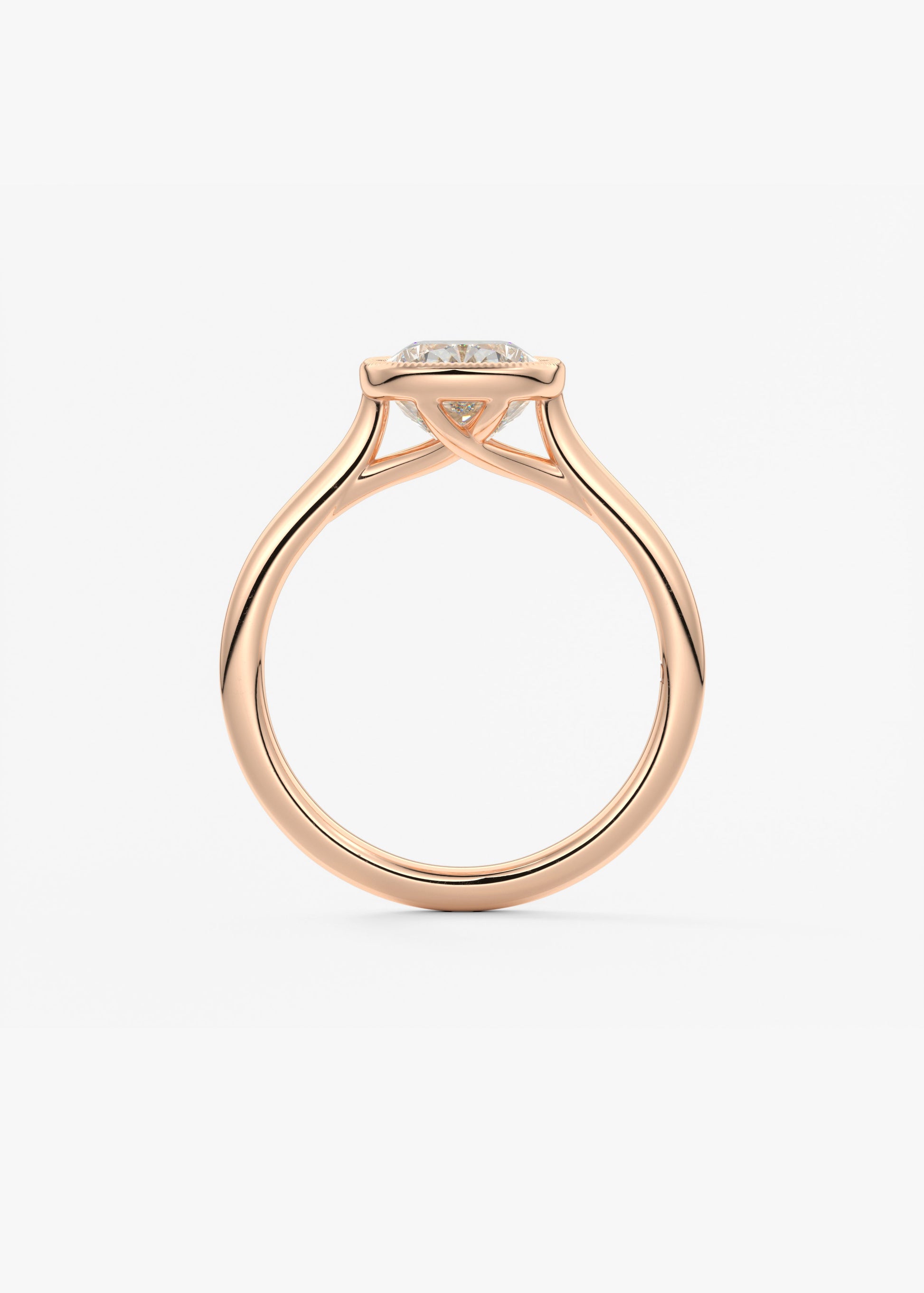 Oval Solitaire With Raised Basket Gallery Lab Grown Diamond Engagement Ring