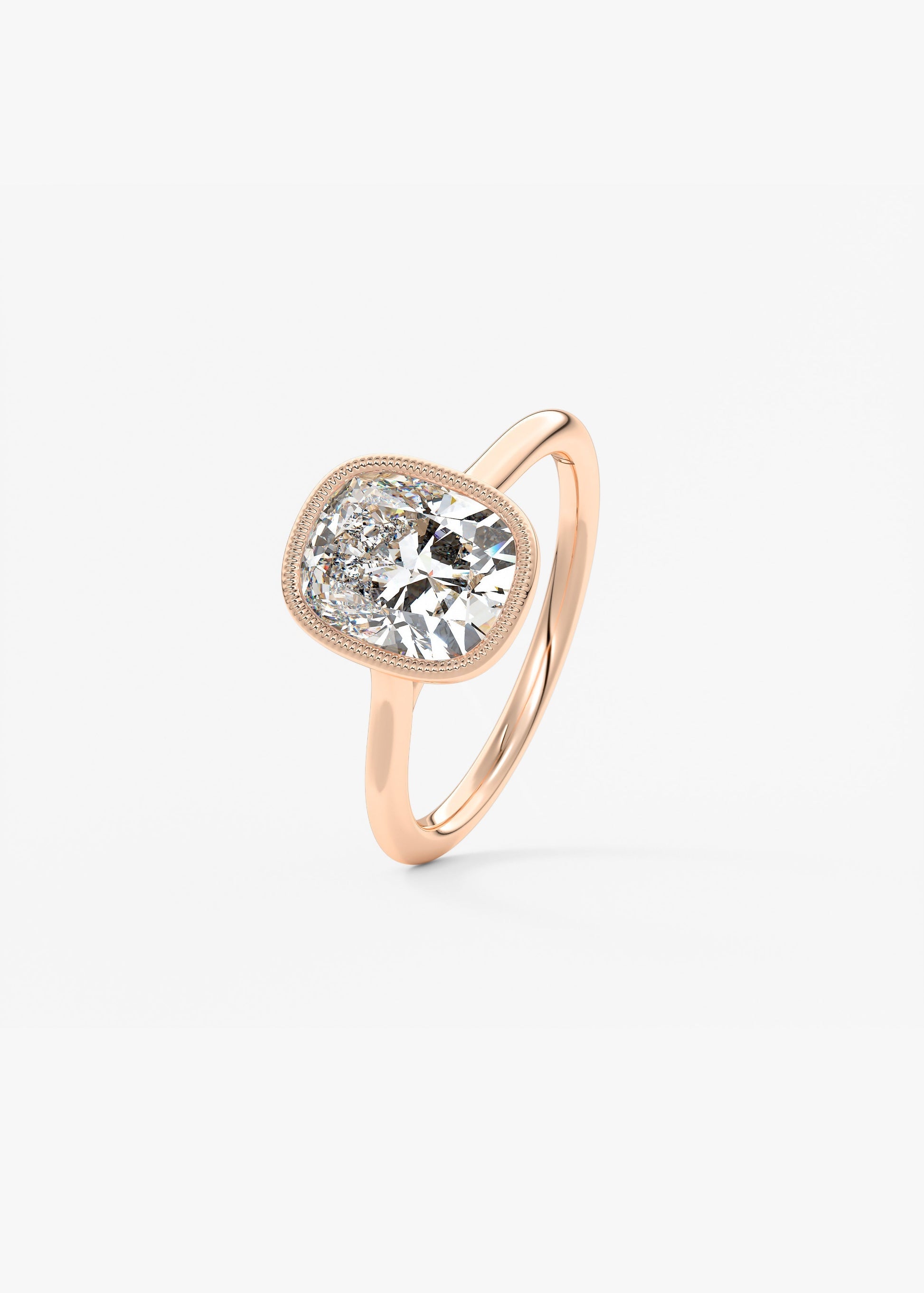 Oval Solitaire With Raised Basket Gallery Lab Grown Diamond Engagement Ring