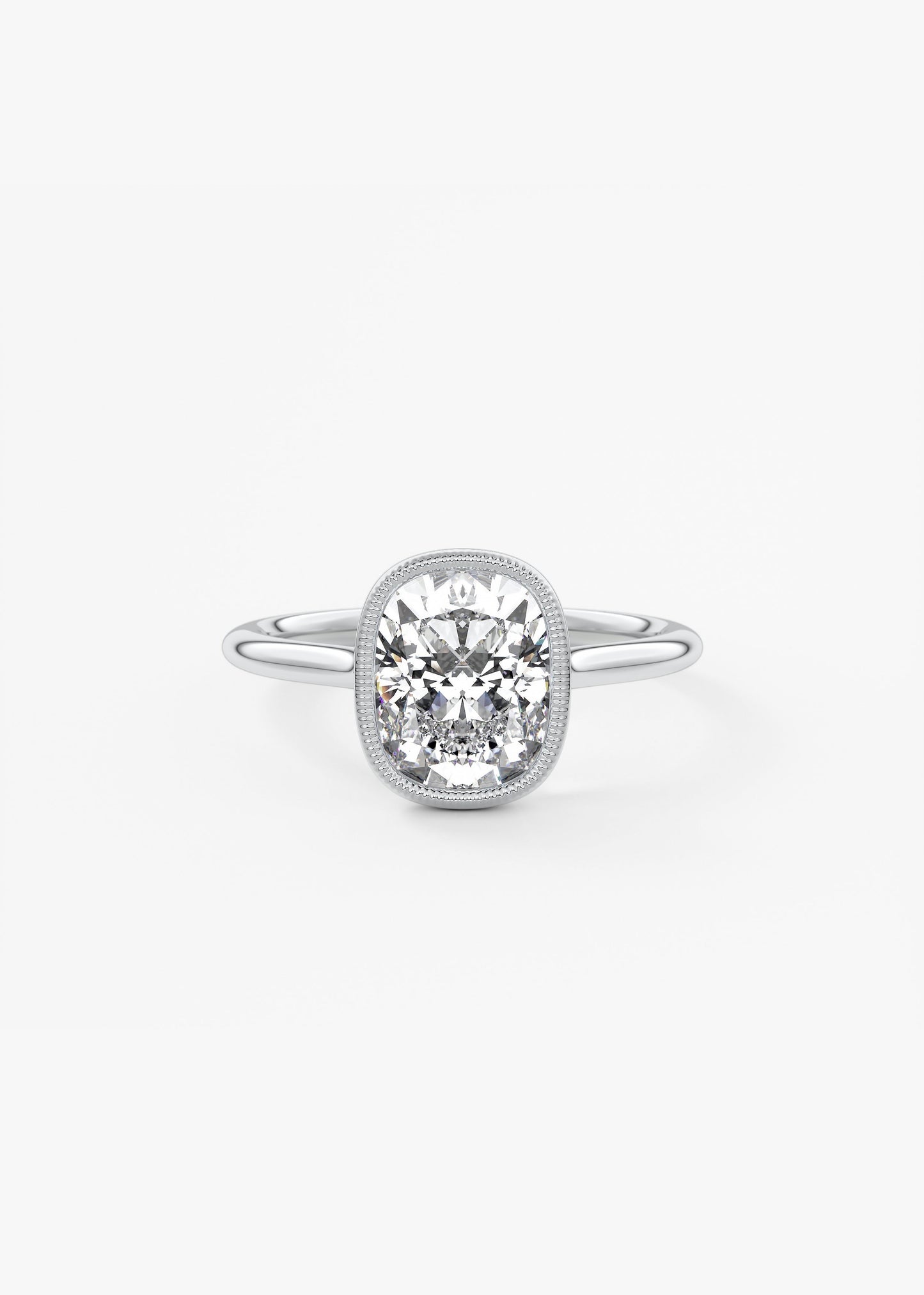 Oval Solitaire With Raised Basket Gallery Lab Grown Diamond Engagement Ring