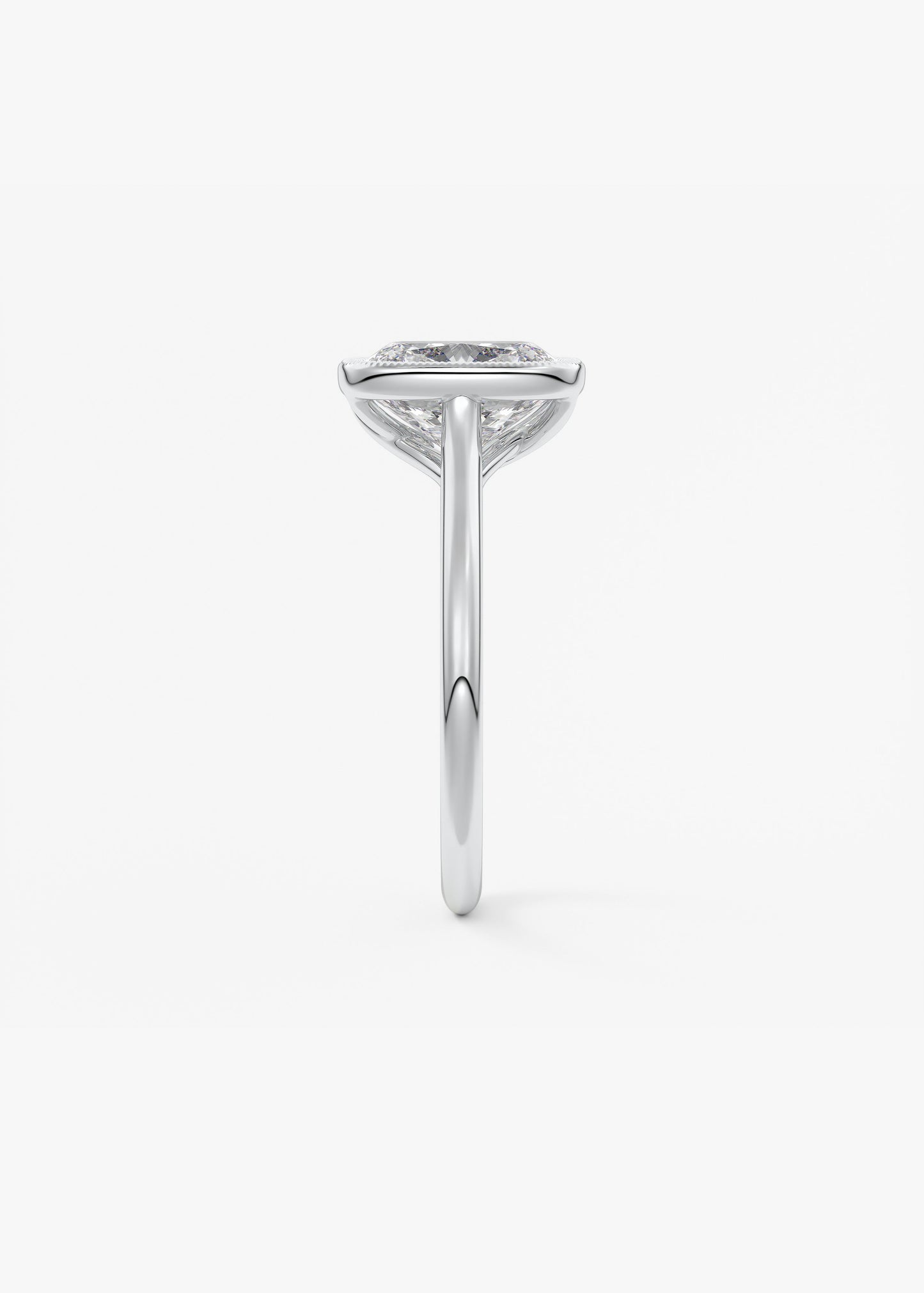 Oval Solitaire With Raised Basket Gallery Lab Grown Diamond Engagement Ring