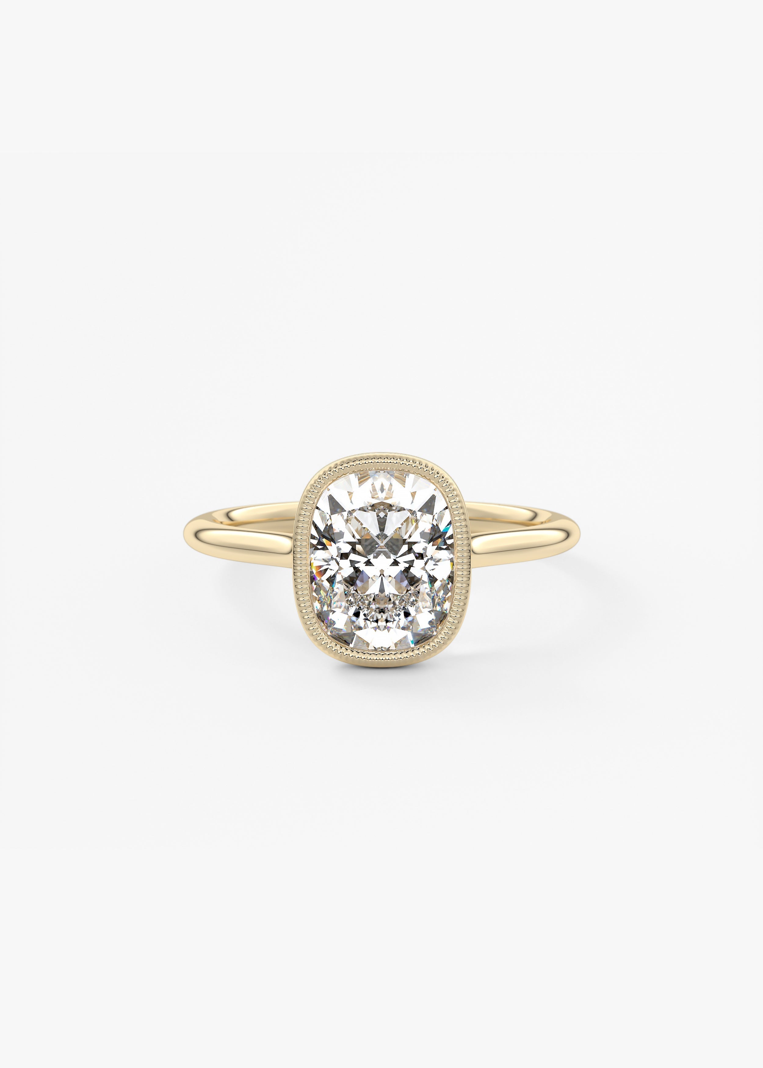 Oval Solitaire With Raised Basket Gallery Lab Grown Diamond Engagement Ring