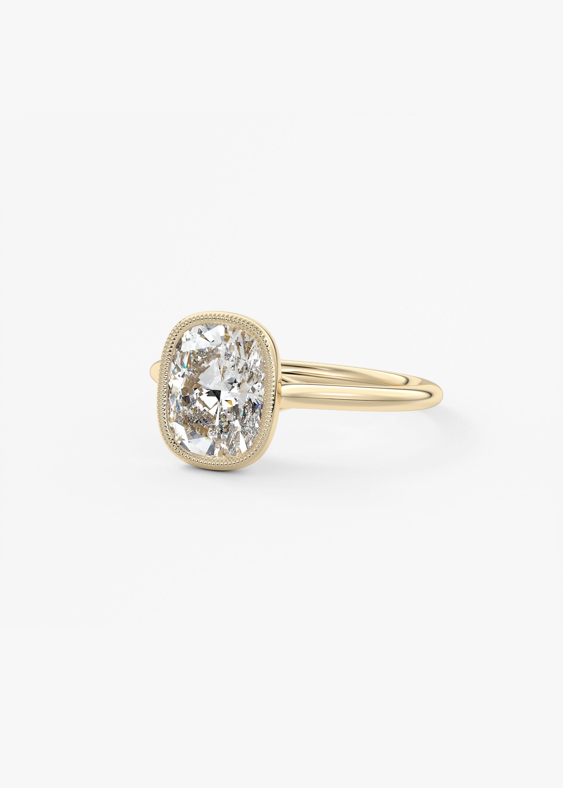 Oval Solitaire With Raised Basket Gallery Lab Grown Diamond Engagement Ring