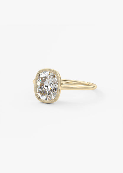 Oval Solitaire With Raised Basket Gallery Lab Grown Diamond Engagement Ring