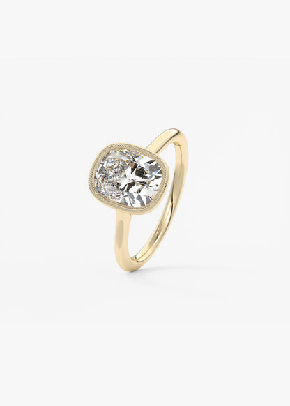 Oval Solitaire With Raised Basket Gallery Lab Grown Diamond Engagement Ring