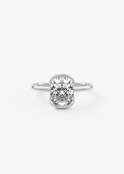 Oval Solitaire With Raised Basket Gallery Lab Grown Diamond Engagement Ring