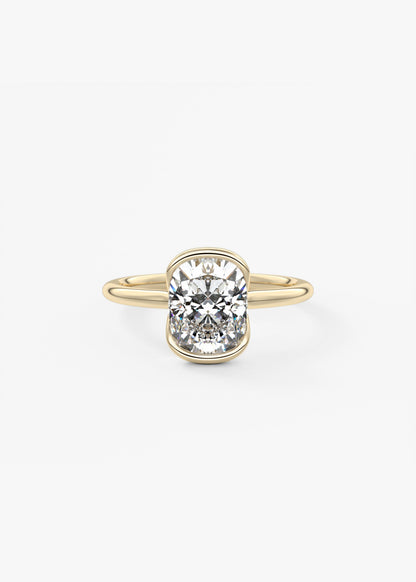 Oval Solitaire With Raised Basket Gallery Lab Grown Diamond Engagement Ring